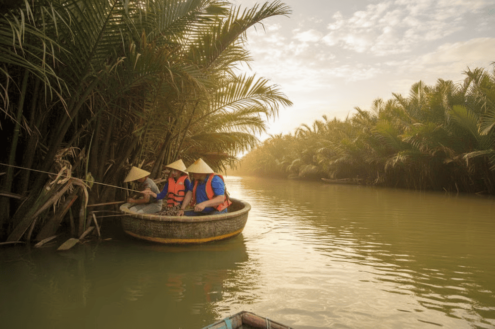Using a small bamboo fishing rod with bait tied to the end, visitors can dangle the line into the water and wait for the crabs to latch on